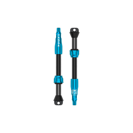 Conjunto de 2 válvulas tubeless LEZYNE CNC PRO 60 mm azuis
