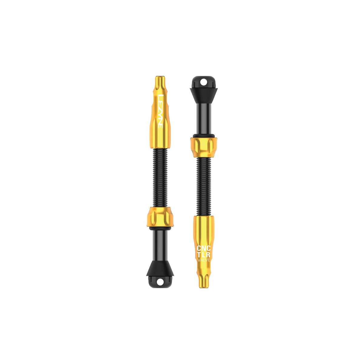 Conjunto de 2 válvulas tubeless LEZYNE CNC PRO 60 mm douradas