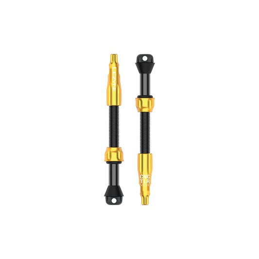 Conjunto de 2 válvulas tubeless LEZYNE CNC PRO 60 mm douradas