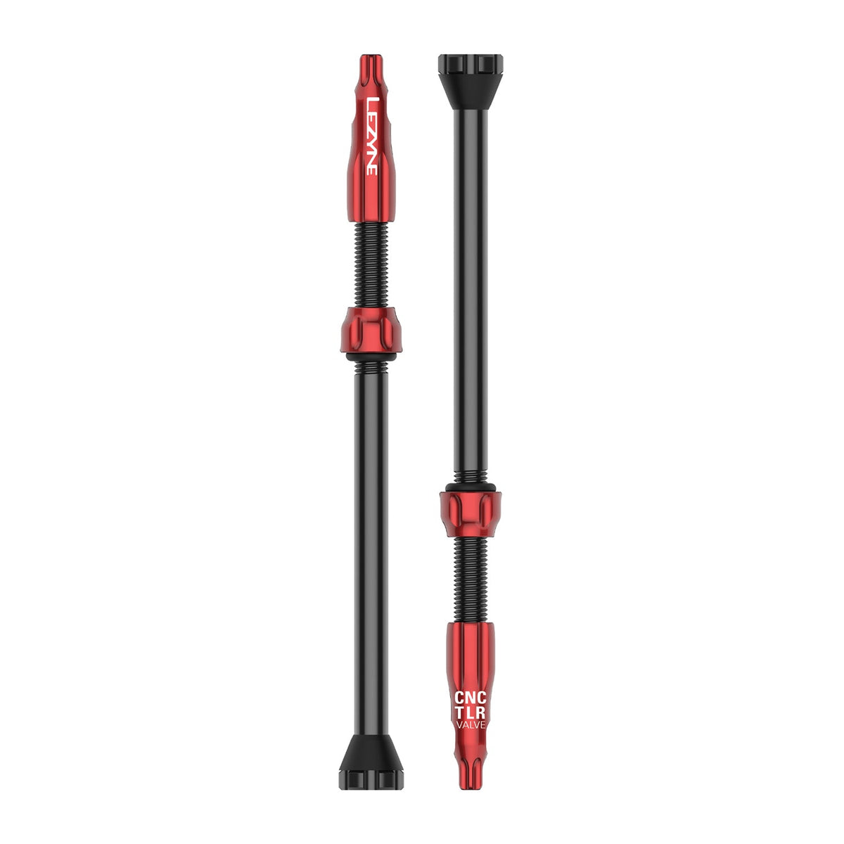 Conjunto de 2 válvulas tubeless LEZYNE CNC 80 mm vermelhas