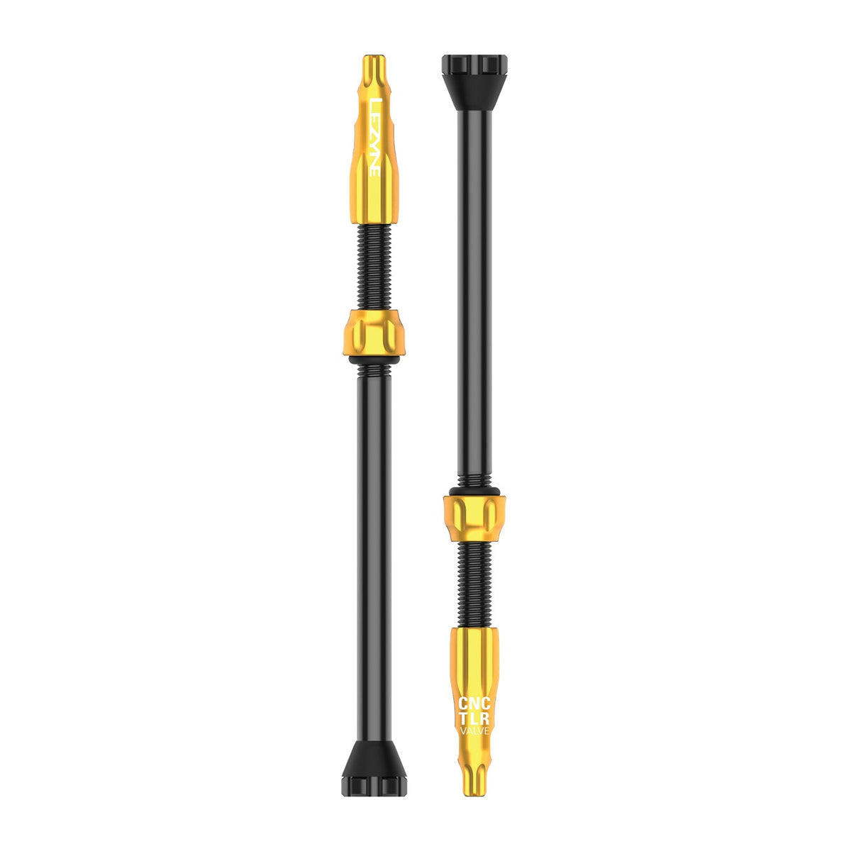 Conjunto de 2 válvulas tubeless LEZYNE CNC 80 mm douradas