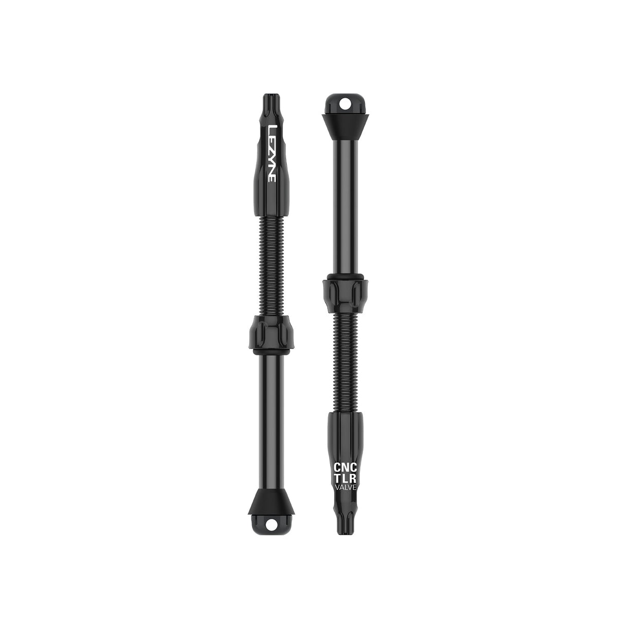 Conjunto de 2 válvulas tubeless LEZYNE CNC PRO 80 mm pretas