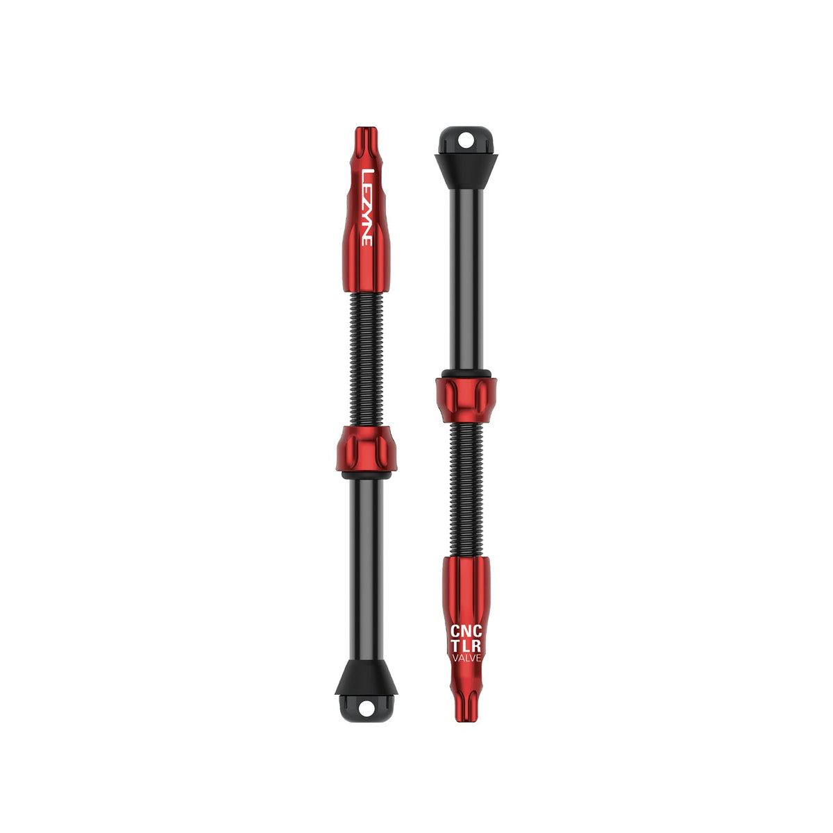Conjunto de 2 válvulas tubeless LEZYNE CNC PRO 80 mm vermelhas