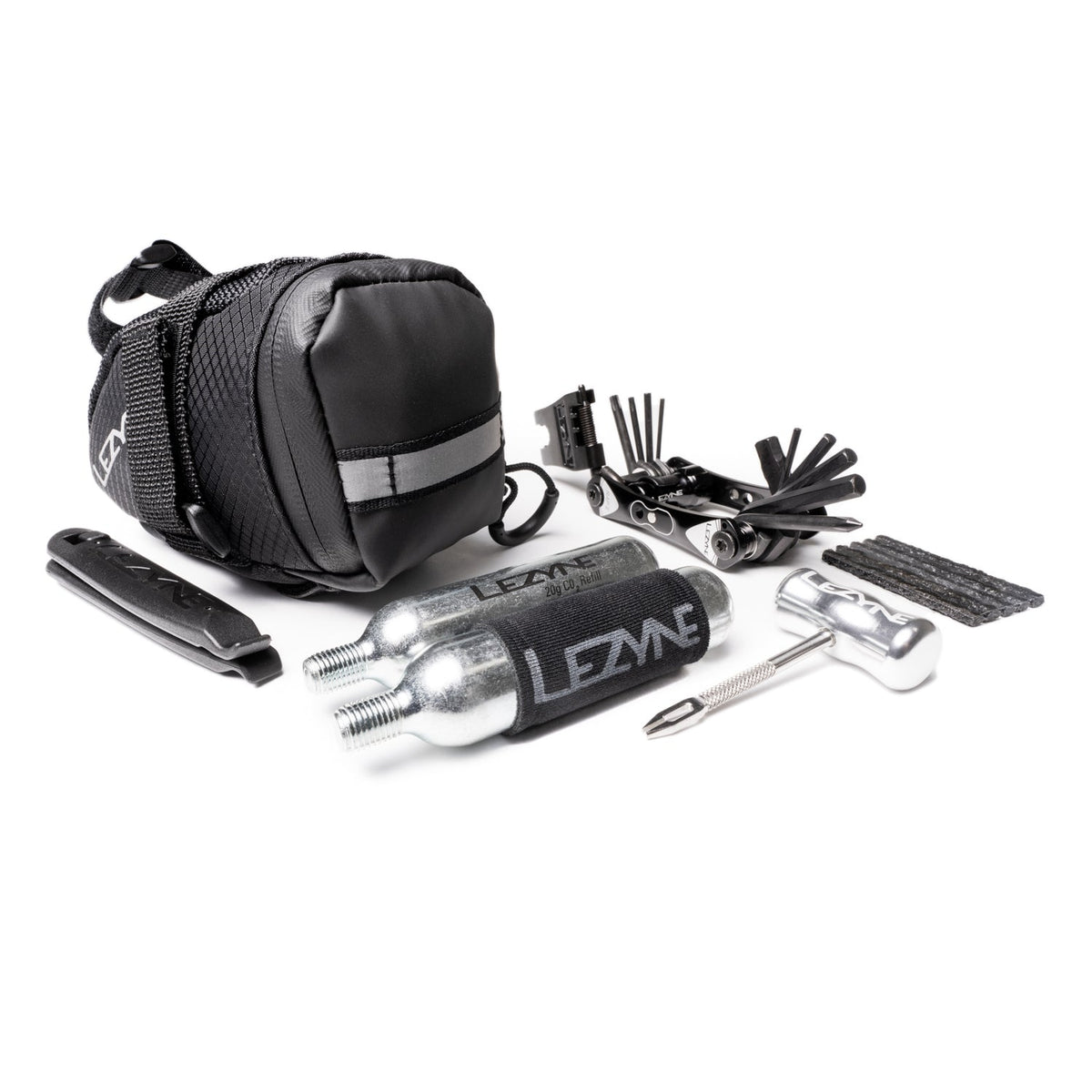 Bolsa de selim LEZYNE Caddy com kit tubeless