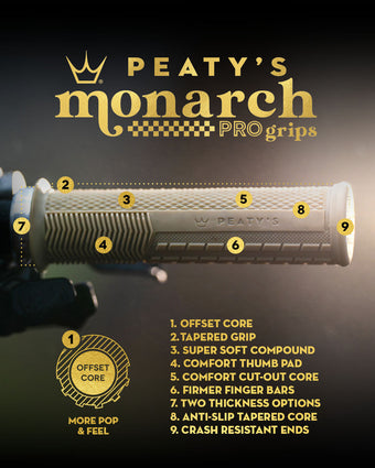 Punhos PEATY'S MONARCH PRO KNURL Supersoft Black