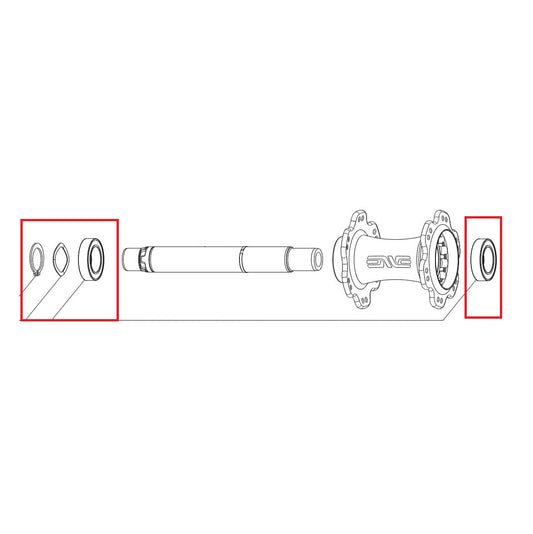 Rolamentos do cubo traseiro 17×28×7mm.ENVE INNERDRIVE