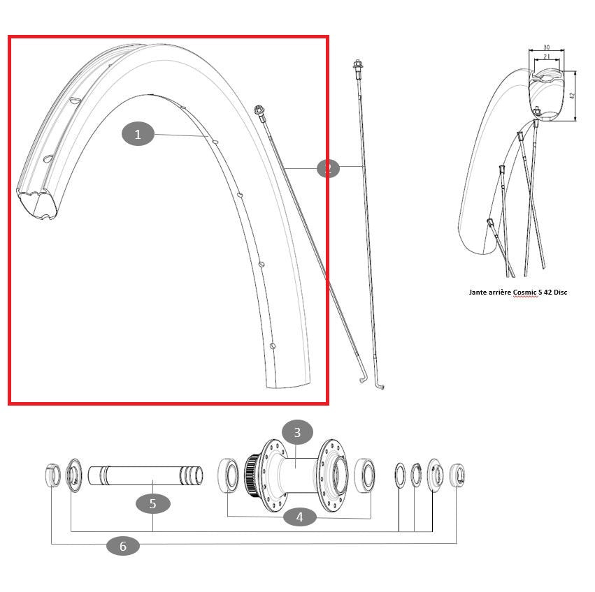 Kit de rodas dianteiras de disco MAVIC COSMIC S42
