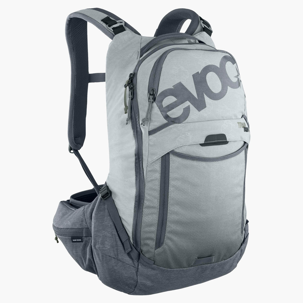 Mochila com proteção dorsal EVOC TRAIL PRO 16 L cinzenta