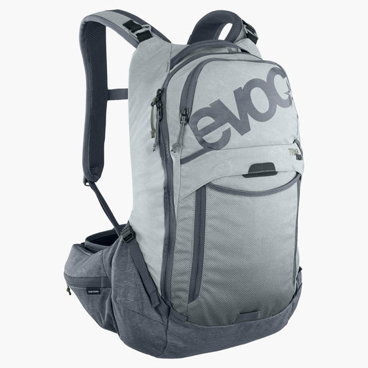 Mochila com proteção dorsal EVOC TRAIL PRO 16 L cinzenta