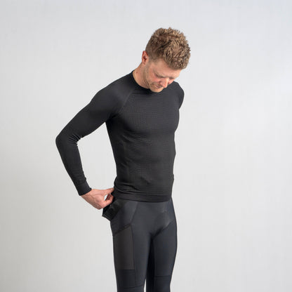 Camisola interior de manga comprida GRIPGRAB PACR WINTER SEAMLESS preta