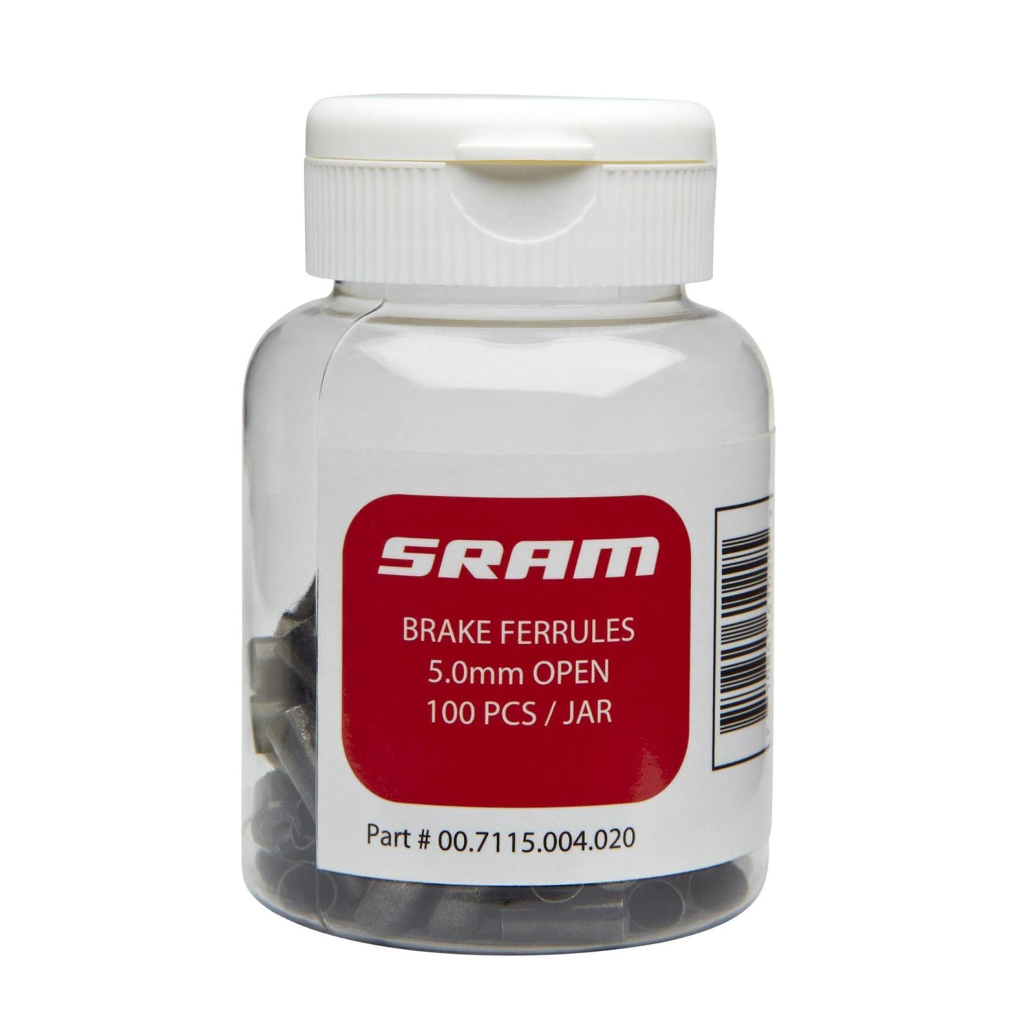 Tampa de extremidade SRAM para cabo de travão aberto de 5,0 mm (embalagem de 100)