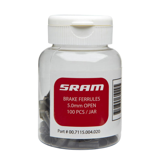 Tampa de extremidade SRAM para cabo de travão aberto de 5,0 mm (embalagem de 100)