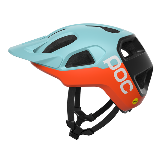 Capacete POC CULARIS MTB Azul/Laranja Mate