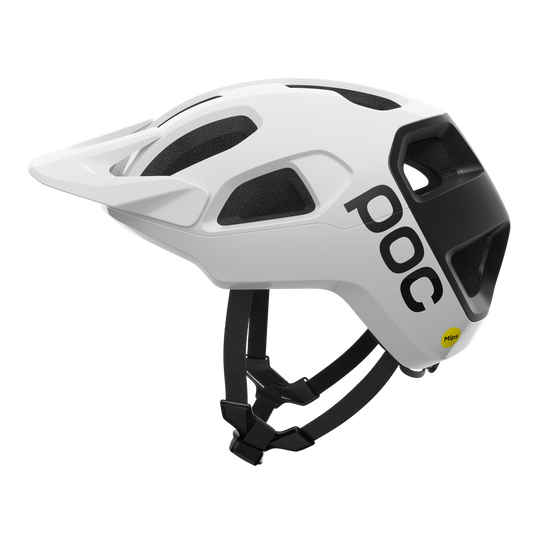 Capacete POC CULARIS MTB Branco/Preto com logótipo mate