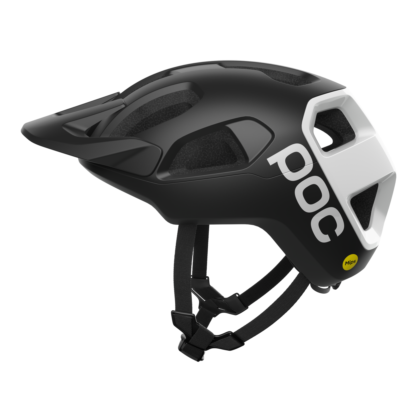 Capacete POC CULARIS MTB Preto/Branco com logótipo mate