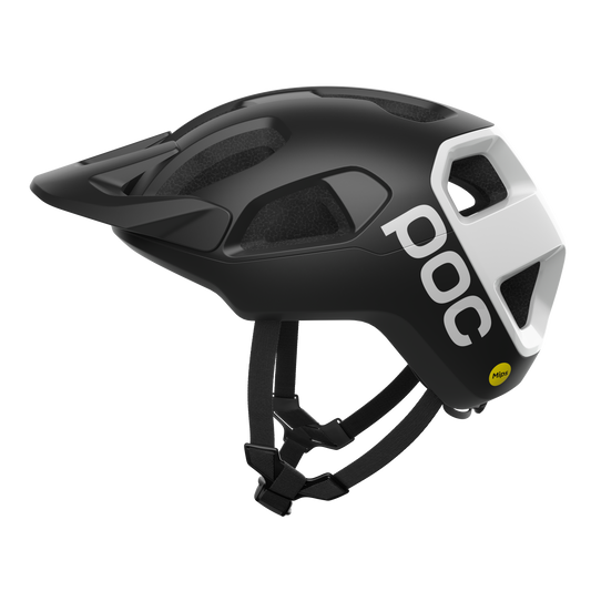 Capacete POC CULARIS MTB Preto/Branco com logótipo mate