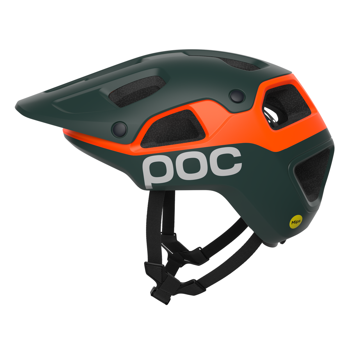 Capacete MTB POC CULARIS PURE Verde Matt/Laranja Matt