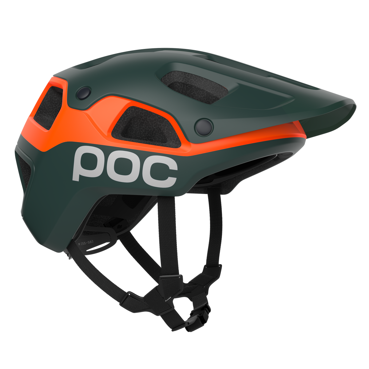 Capacete MTB POC CULARIS PURE Verde Matt/Laranja Matt