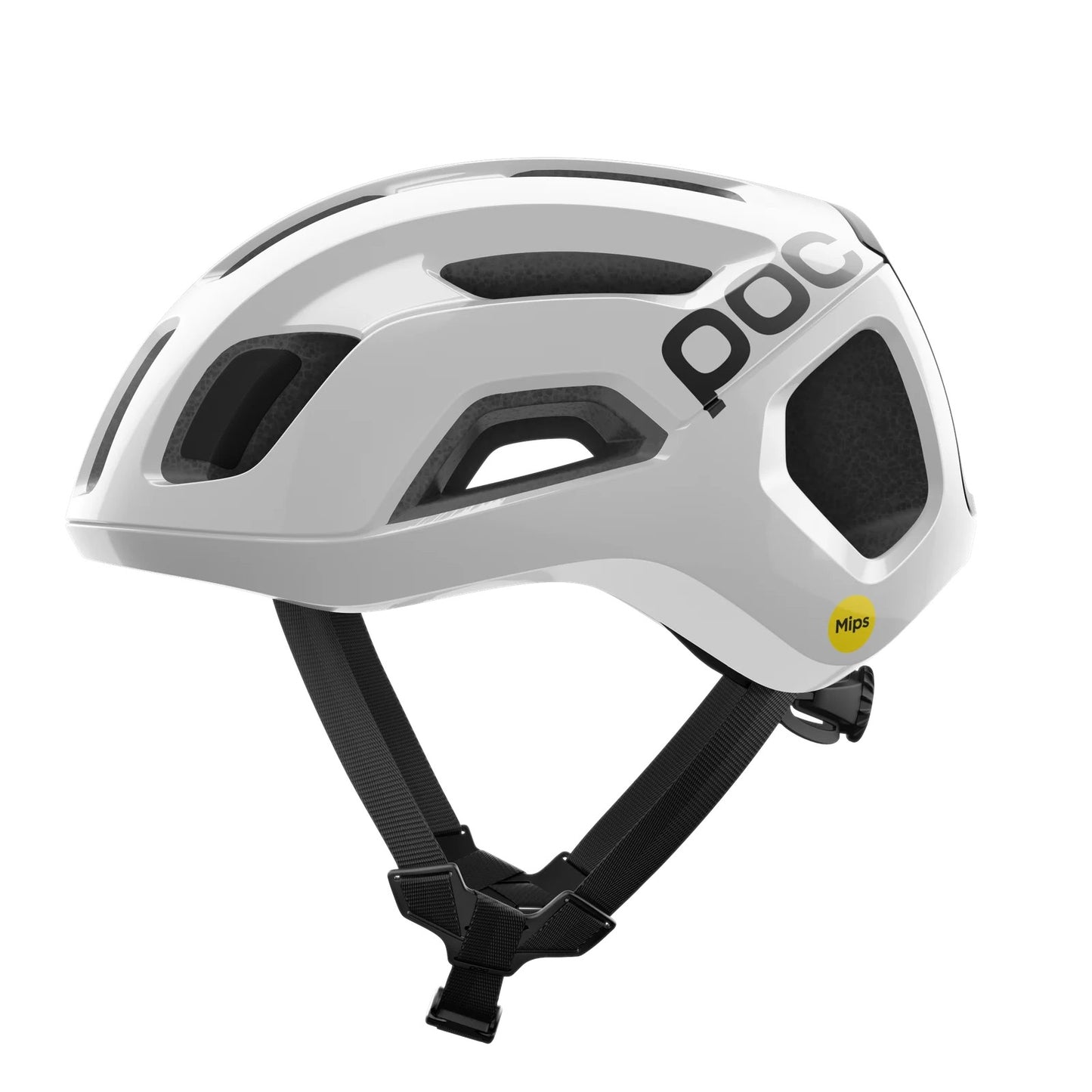 Capacete de estrada POC VENTRAL AIR MIPS LOGO Branco/Preto Mate