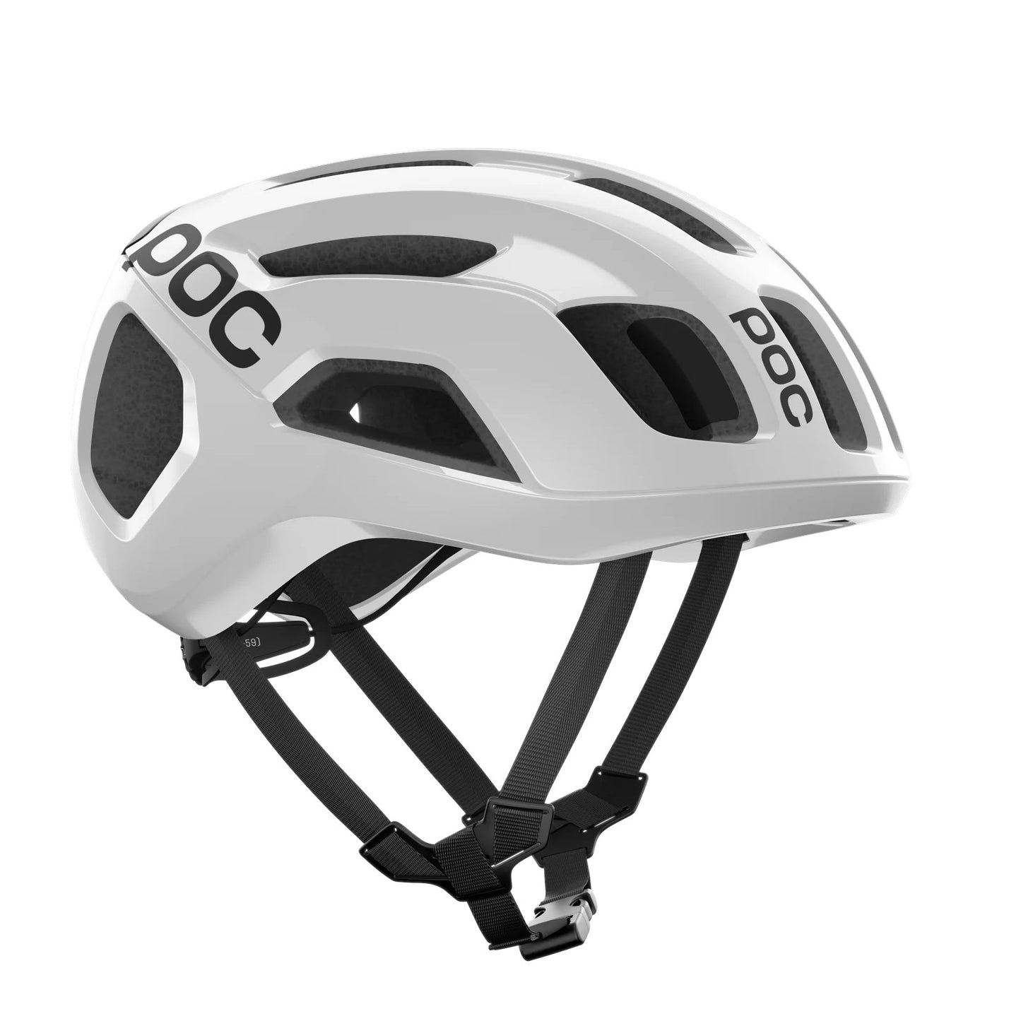 Capacete de estrada POC VENTRAL AIR MIPS LOGO Branco/Preto Mate