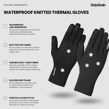 Luvas GRIPGRAB INVERNO IMPERMEÁVEIS Preto