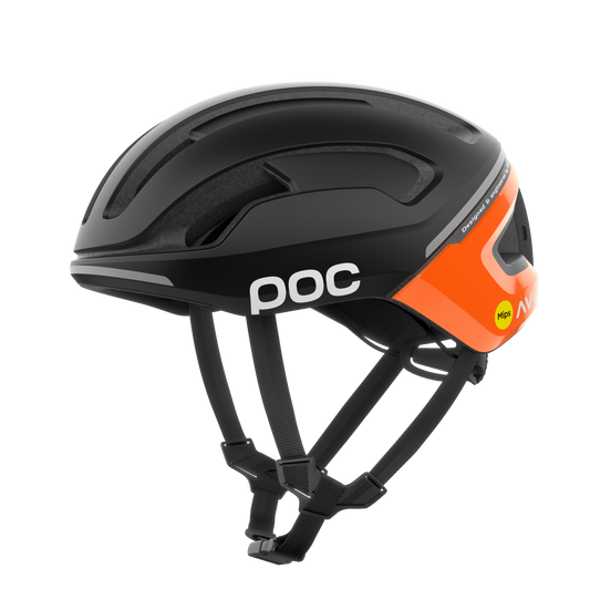 Capacete de estrada POC OMNE BEACON MIPS Preto/Laranja Fluorescente AVIP