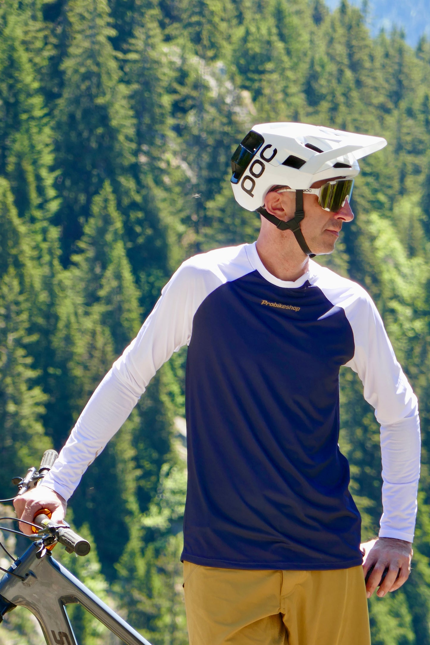 PROBIKESHOP FREERIDE Camisola de manga comprida Marinha/Branco
