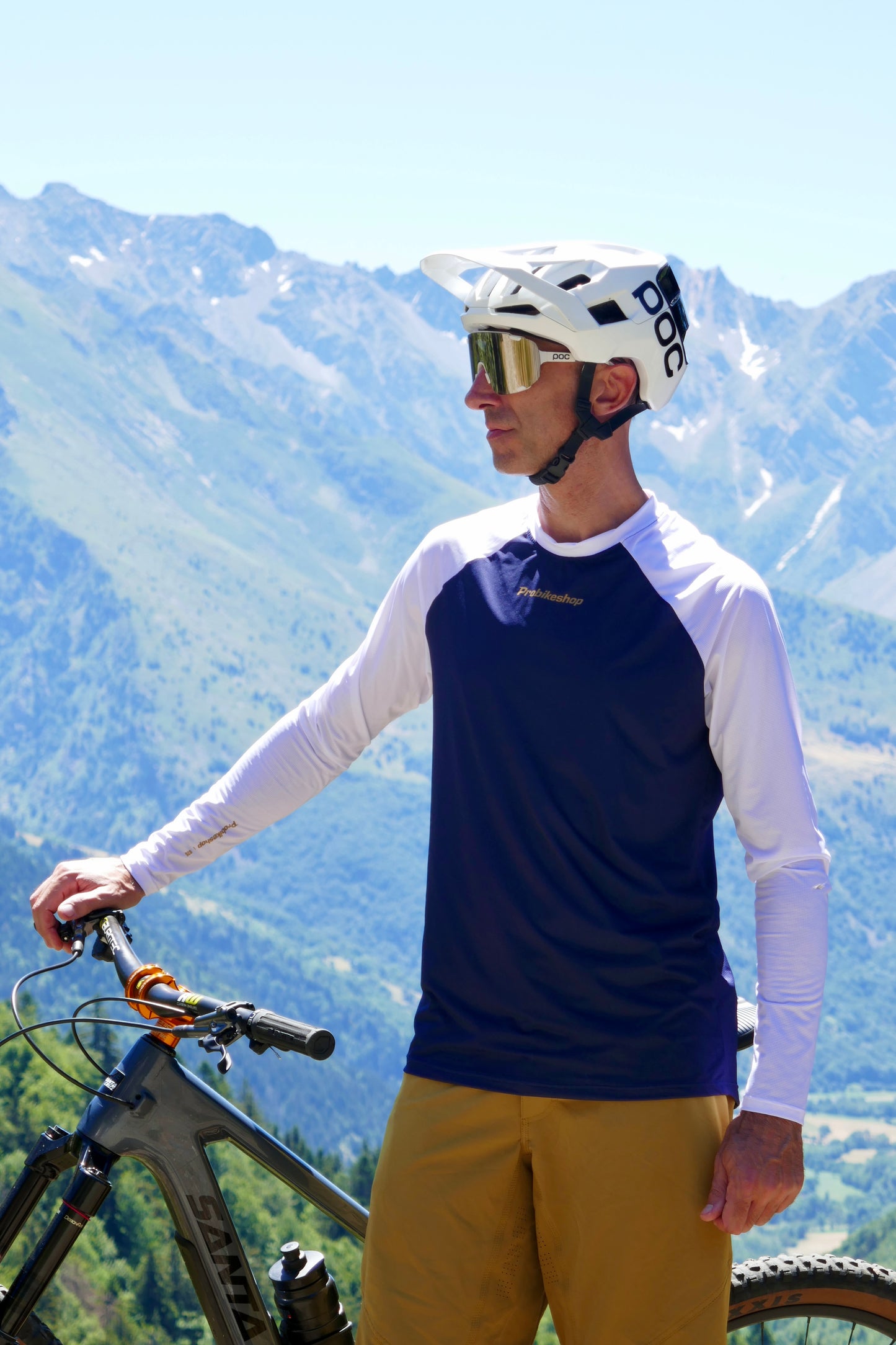 PROBIKESHOP FREERIDE Camisola de manga comprida Marinha/Branco