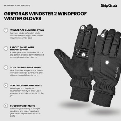 Luvas GRIPGRAB WINDSTER 2 WINDPROOF WINTER Amarelo