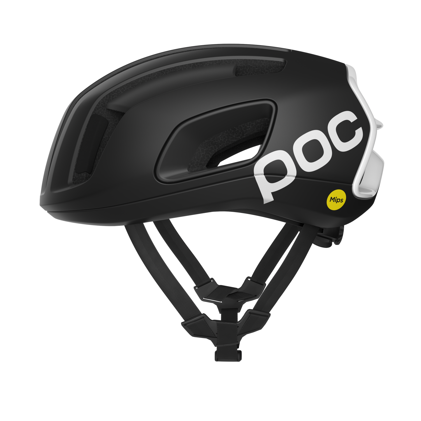 Capacete de estrada POC CYTAL Logotipo mate preto/branco