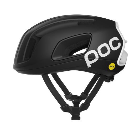 Capacete de estrada POC CYTAL Logotipo mate preto/branco