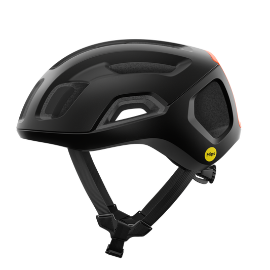 Capacete de estrada POC VENTRAL AIR MIPS Preto/Laranja Fluo Mate