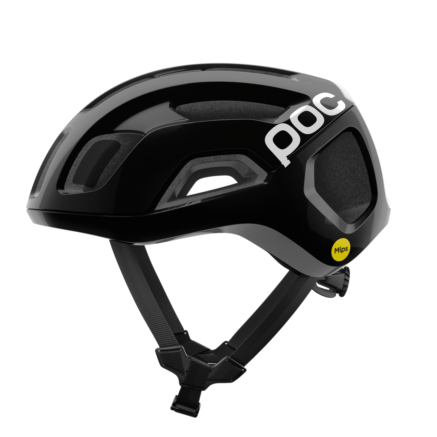 POC VENTRAL AIR MIPS Logo Capacete de estrada preto/branco mate