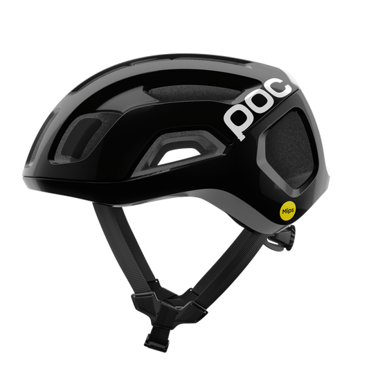 POC VENTRAL AIR MIPS Logo Capacete de estrada preto/branco mate