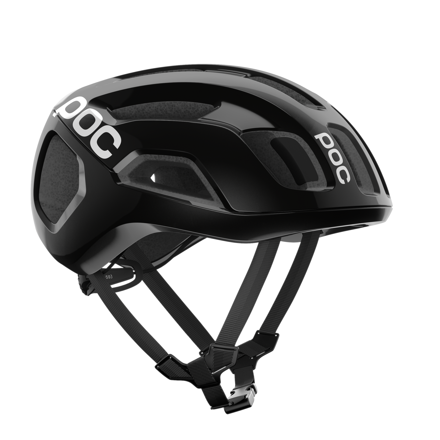 POC VENTRAL AIR MIPS Logo Capacete de estrada preto/branco mate