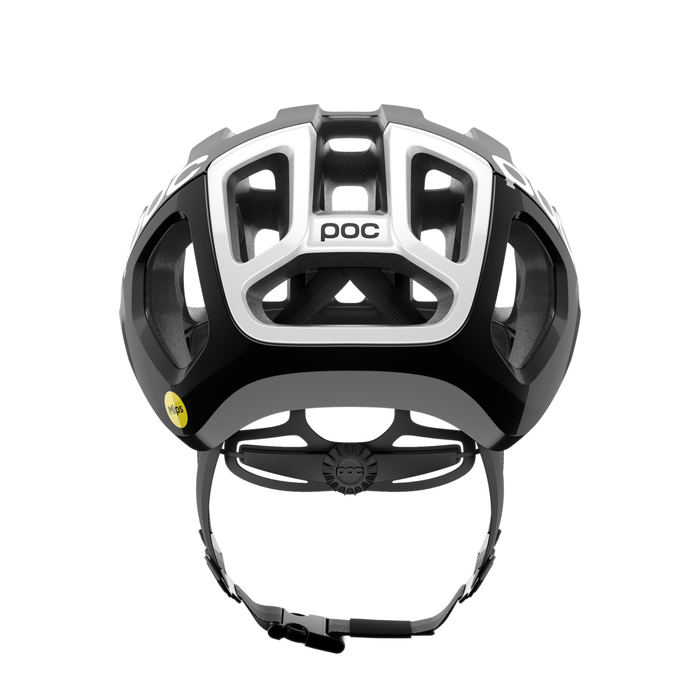 POC VENTRAL AIR MIPS Logo Capacete de estrada preto/branco mate