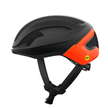 Capacete de Estrada POC OMNE AIR MIPS Preto Mate/Laranja Fluorescente