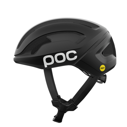 Capacete de estrada POC OMNE AIR MIPS Logo Road Capacete preto mate/branco