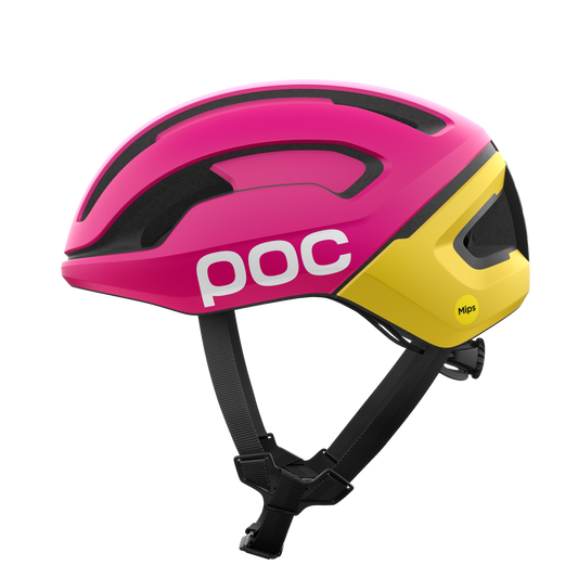 Capacete de estrada com logótipo POC OMNE AIR MIPS Rosa/Amarelo