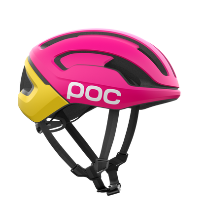 Capacete Estrada POC OMNE AIR MIPS Logo Rosa/Amarelo