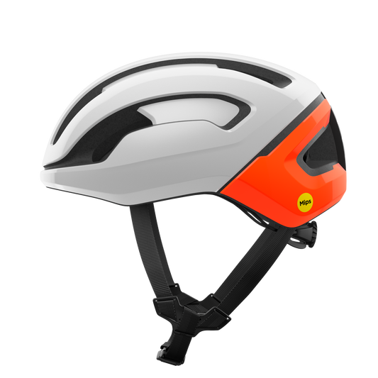 Capacete de estrada POC OMNE AIR MIPS Branco/Laranja Fluo