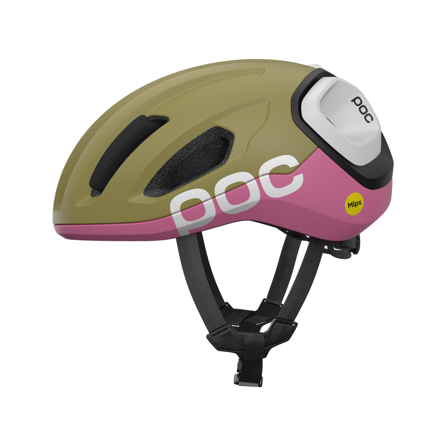 Capacete de estrada POC AMIDAL MIPS Cáqui/Rosa mate