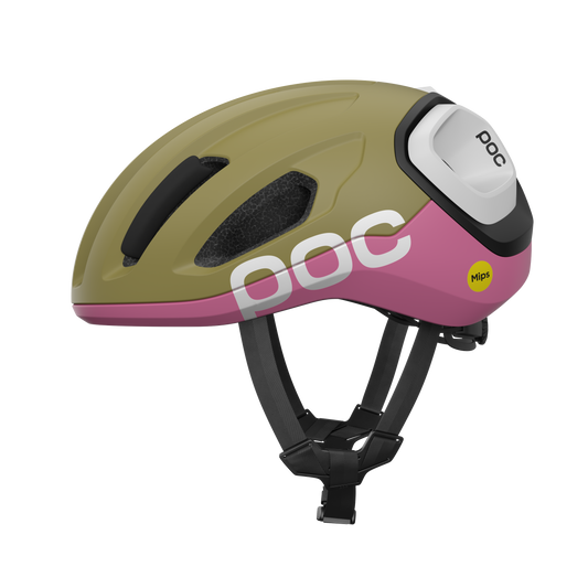Capacete de estrada POC AMIDAL MIPS Cáqui/Rosa mate