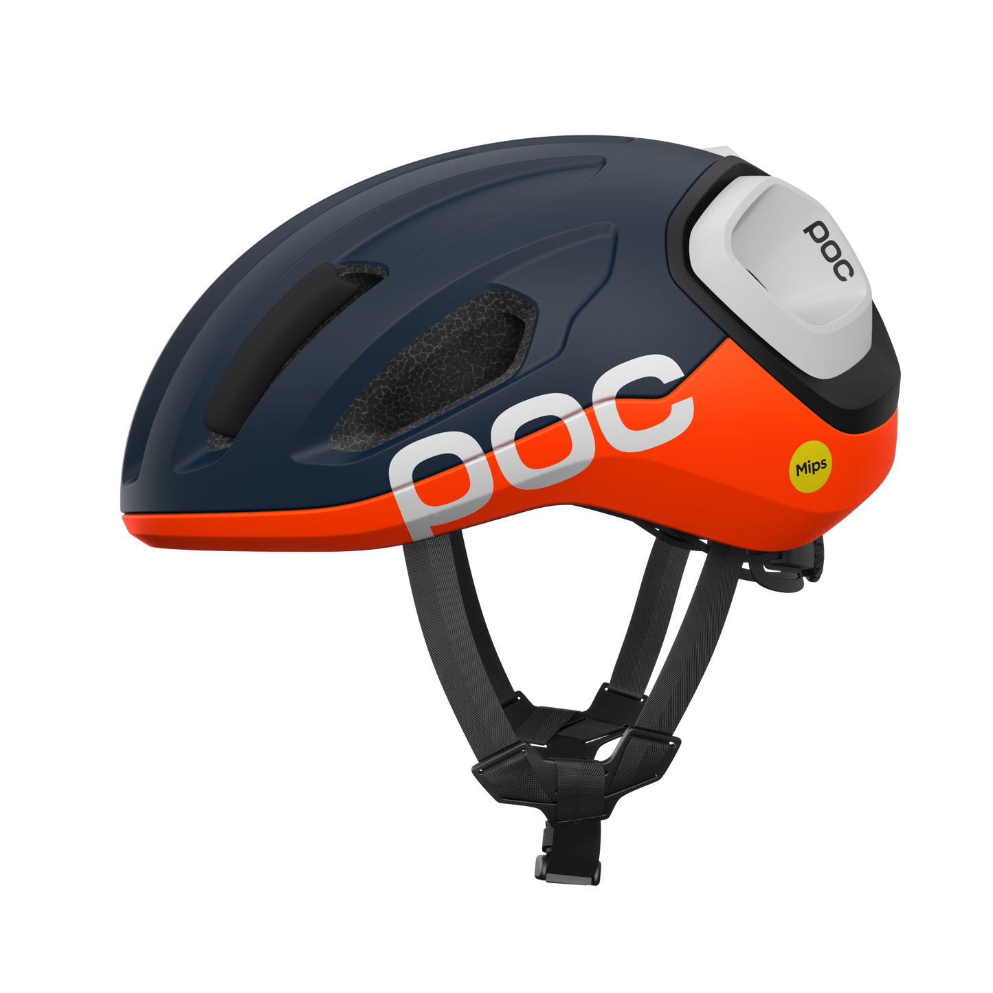 Capacete de Estrada POC AMIDAL Azul-Marinho/Laranja/Branco Matt