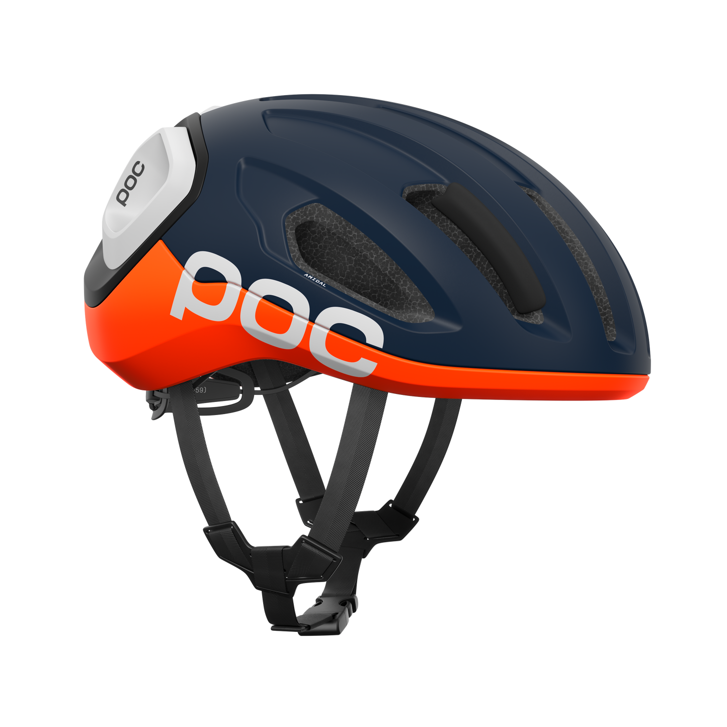 Capacete de Estrada POC AMIDAL Azul-Marinho/Laranja/Branco Matt