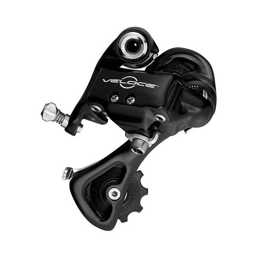 Desviador traseiro CAMPAGNOLO VELOCE 9/10V de caixa curta – vista do produto sobre fundo branco
