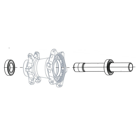 Eixo de Roda Dianteira ZIPP Cognition Rim Brake NSW Rolamentos #11.2018.032.000