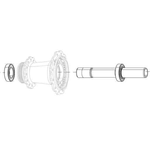 Eixo de Roda Traseira ZIPP Cognition NSW Disc Brake Rolamento Traseiro #11.2018.052.001
