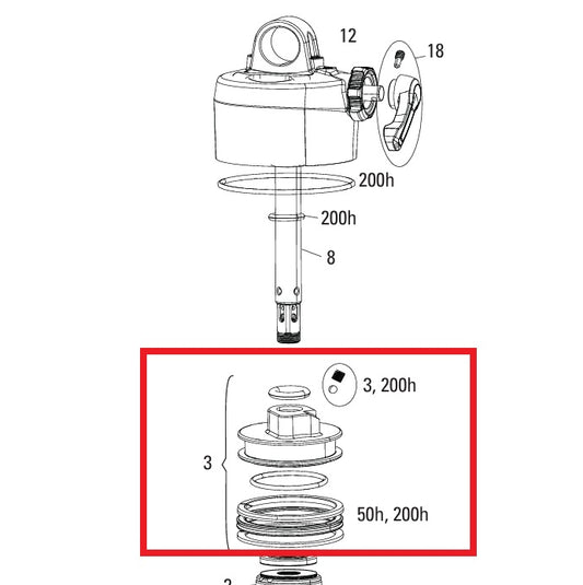 Kit de pistão ROCKSHOX SEALHEAD - deLUXE A1+ (2017+)