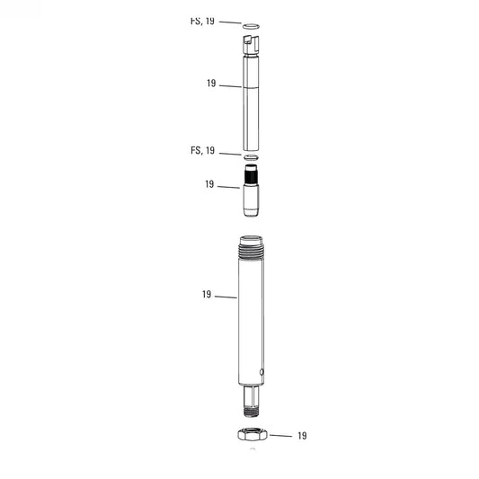 Conjunto da haste do amortecedor ROCKSHOX MONARCH RL/RT/XX (B1+) 222 × 66 mm #11.4118.099.010